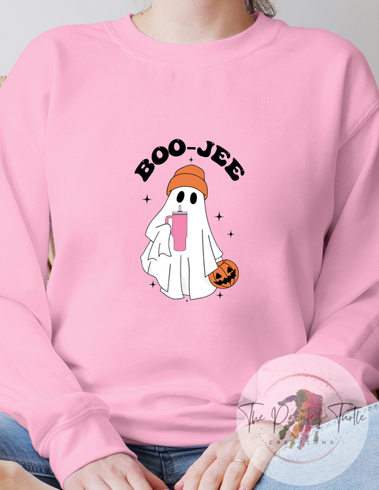 Boo-Jee cute ghost with tumbler, halloween