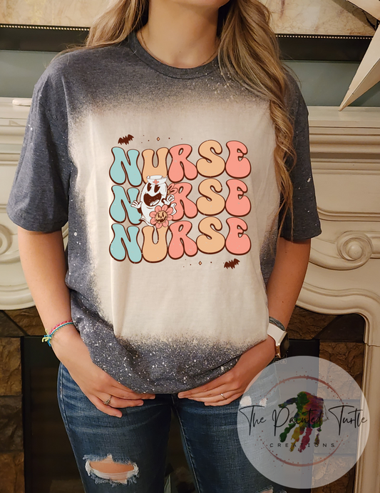 nurse halloween ghost echo sublimation shirt