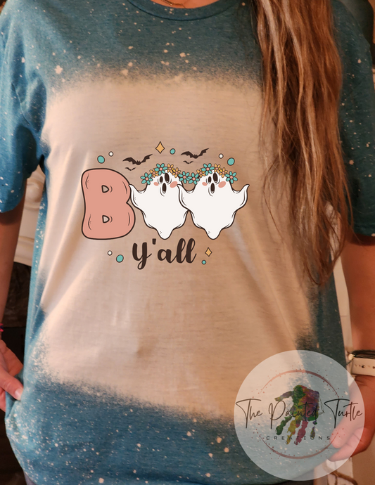 boo y'all halloween ghost sublimation shirt