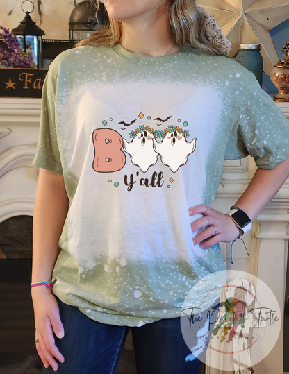 Halloween - Boo Y'all Ghost Shirt - Sublimation