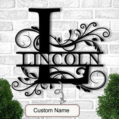 Custom Metal Welcome Sign, Personalized Name Sign for Home, Monogram Sign, Family Sign for Home, Art meets Metal