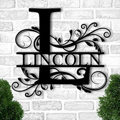 Custom Metal Welcome Sign, Personalized Name Sign for Home, Monogram Sign, Family Sign for Home, Art meets Metal