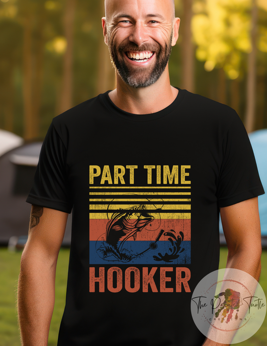 fishing part time hooker men's shirt