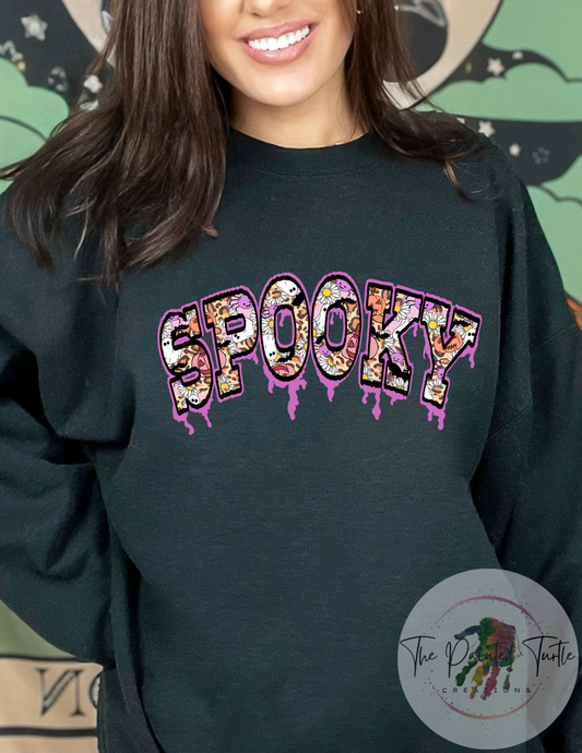 spooky drip halloween sublimation shirt