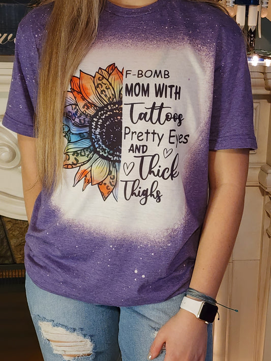 f-bomb mom with tattoos pretty eyes and thick thighs sublimation shirt