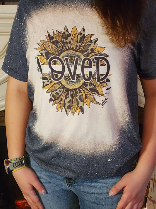 sunflower loved john 3:16 sublimation shirt