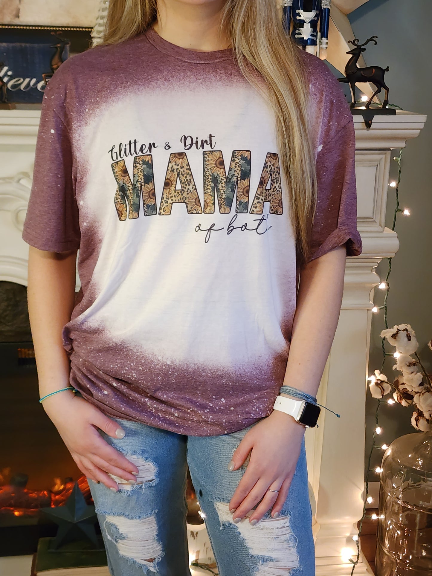 glitter and dirt mama of both sublimation shirt