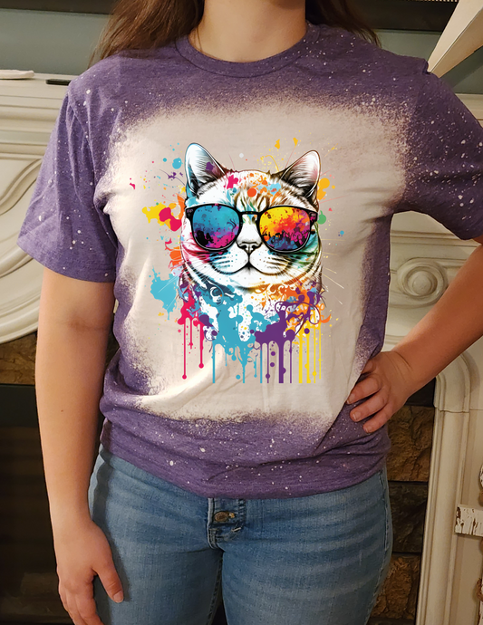 Cat Face Art Paint -Sublimation Shirt