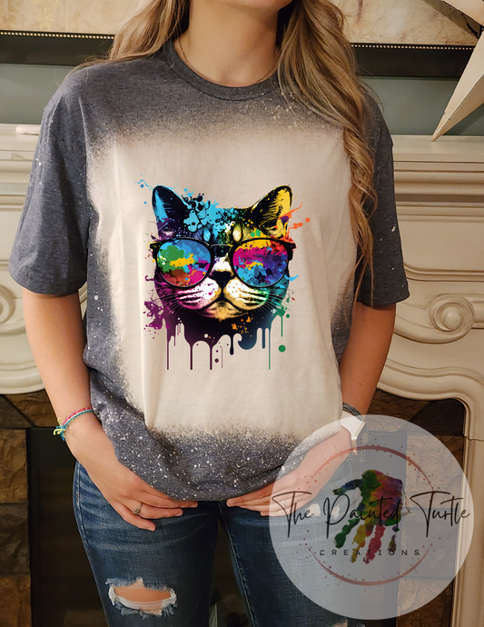 Cat Face Art Paint 2-Sublimation Shirt