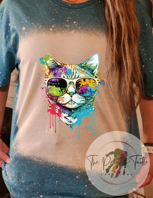 Cat Face Art Paint 3-Sublimation Shirt