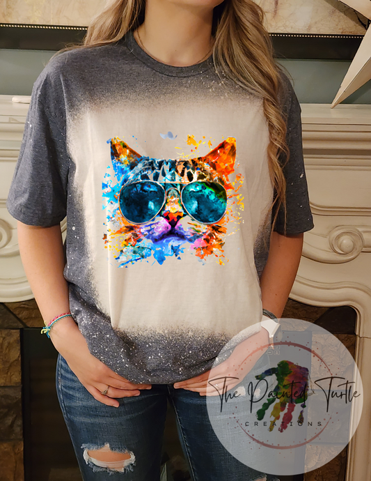 Cat Face Art Paint 5-Sublimation Shirt