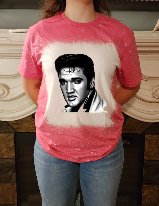 elvis presley inspired elvis face sublimation shirt