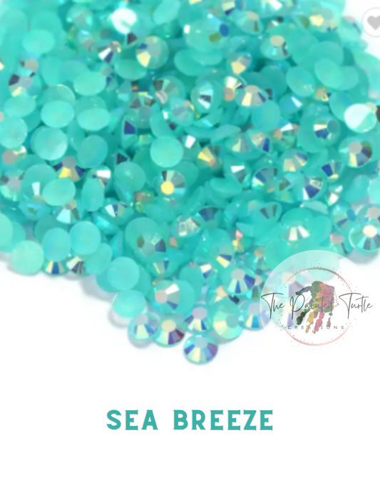 blue zircon ab jelly resin rhinestones