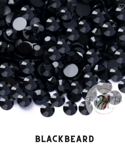 Black Jelly Rhinestones - Non Hotfix - Flatback - Resin