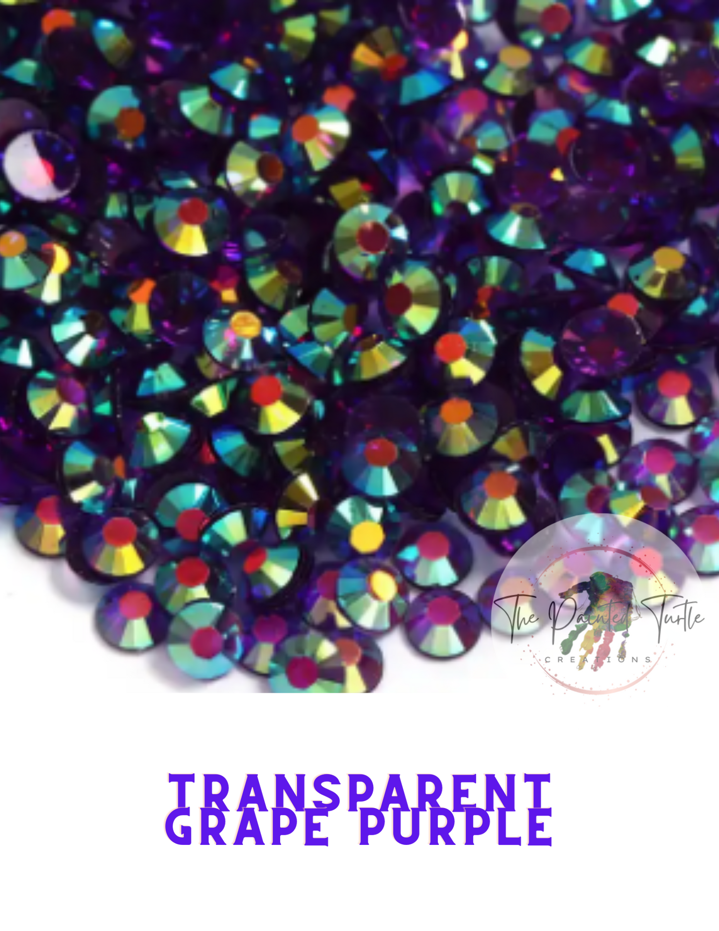 purple ab jelly resin rhinestones non hotfix flatback transparent crafting rhinestones