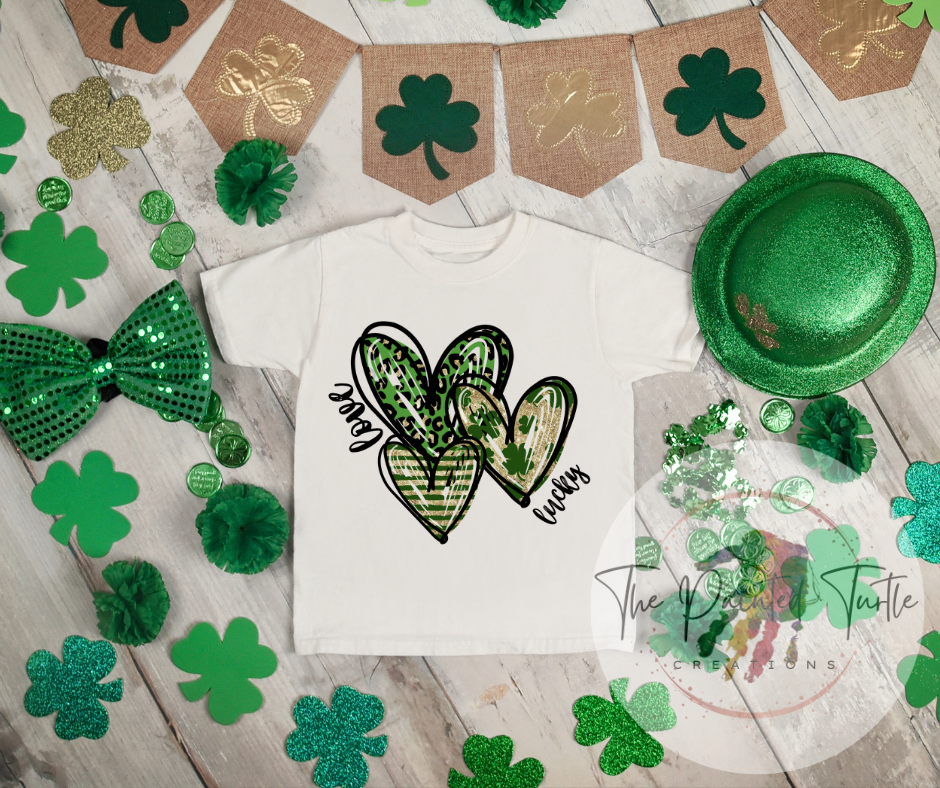 Hearts/Love St. Patricks Day Sublimation Shirt