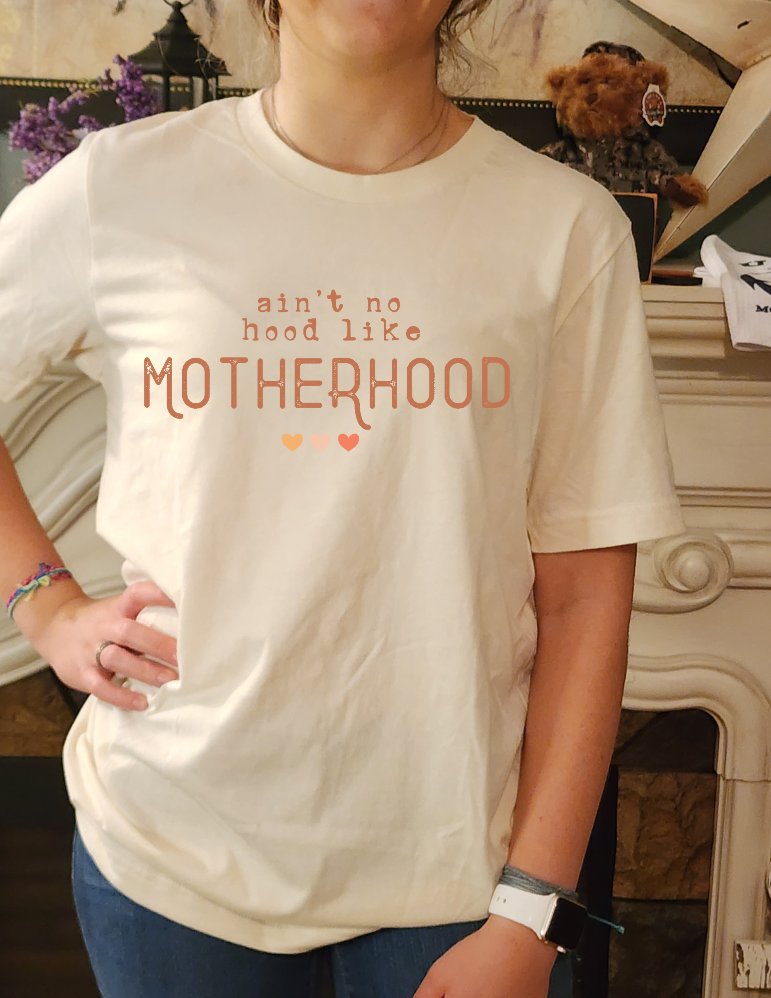 aint no hood like motherhood pastel sublimation shirt