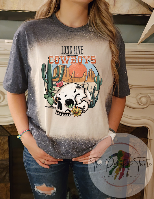 long live cowboys retro skull desert country western sublimation shirt