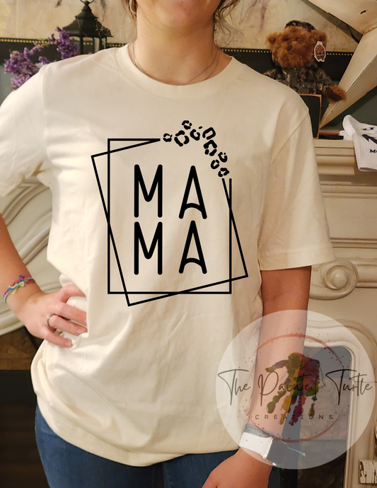 mama cheetah square sublimation shirt