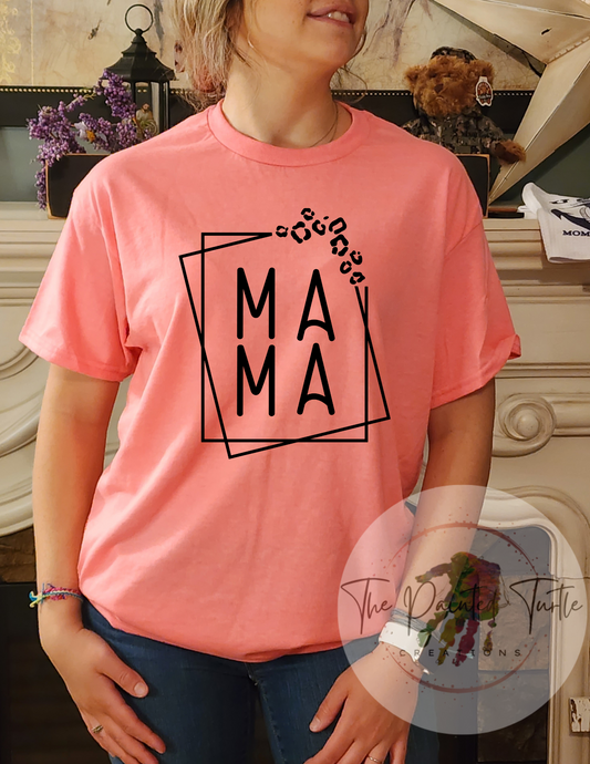 mama cheetah square sublimation shirt