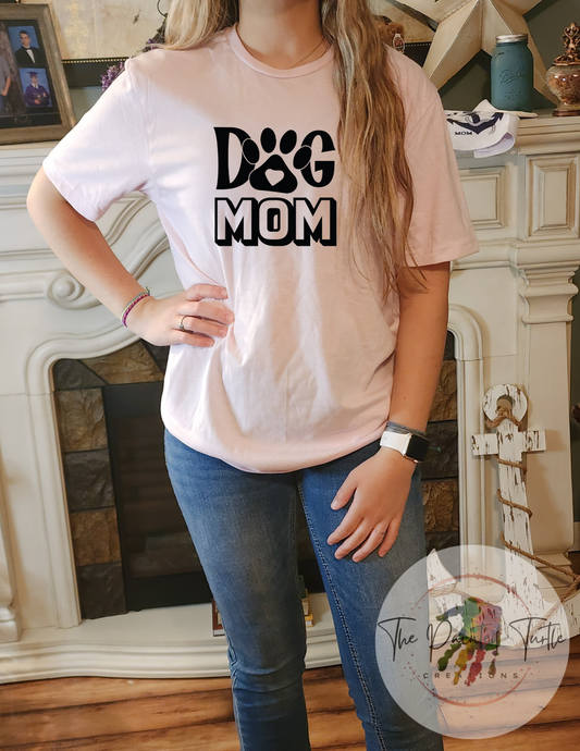 dog mom dog paw print sublimation shirt