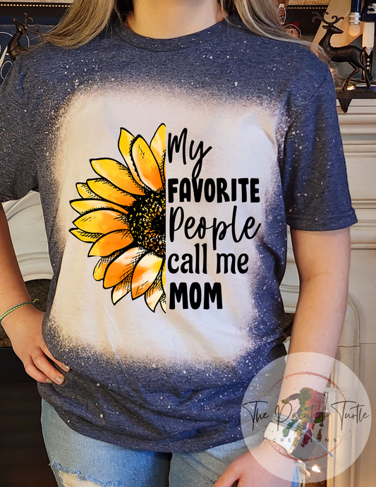 sunflower mom my favorite people call me mom sublimation shirt