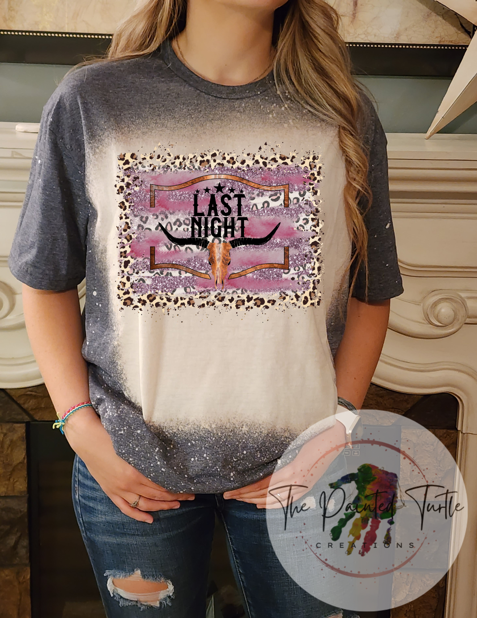 last night morgan wallen bull skull cow skull cheetah pink sublimation shirt