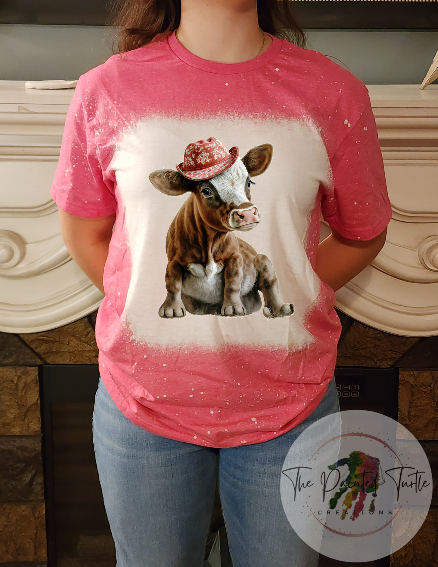 Cow - Baby Cow - Little Red Hat - Sublimation Shirt