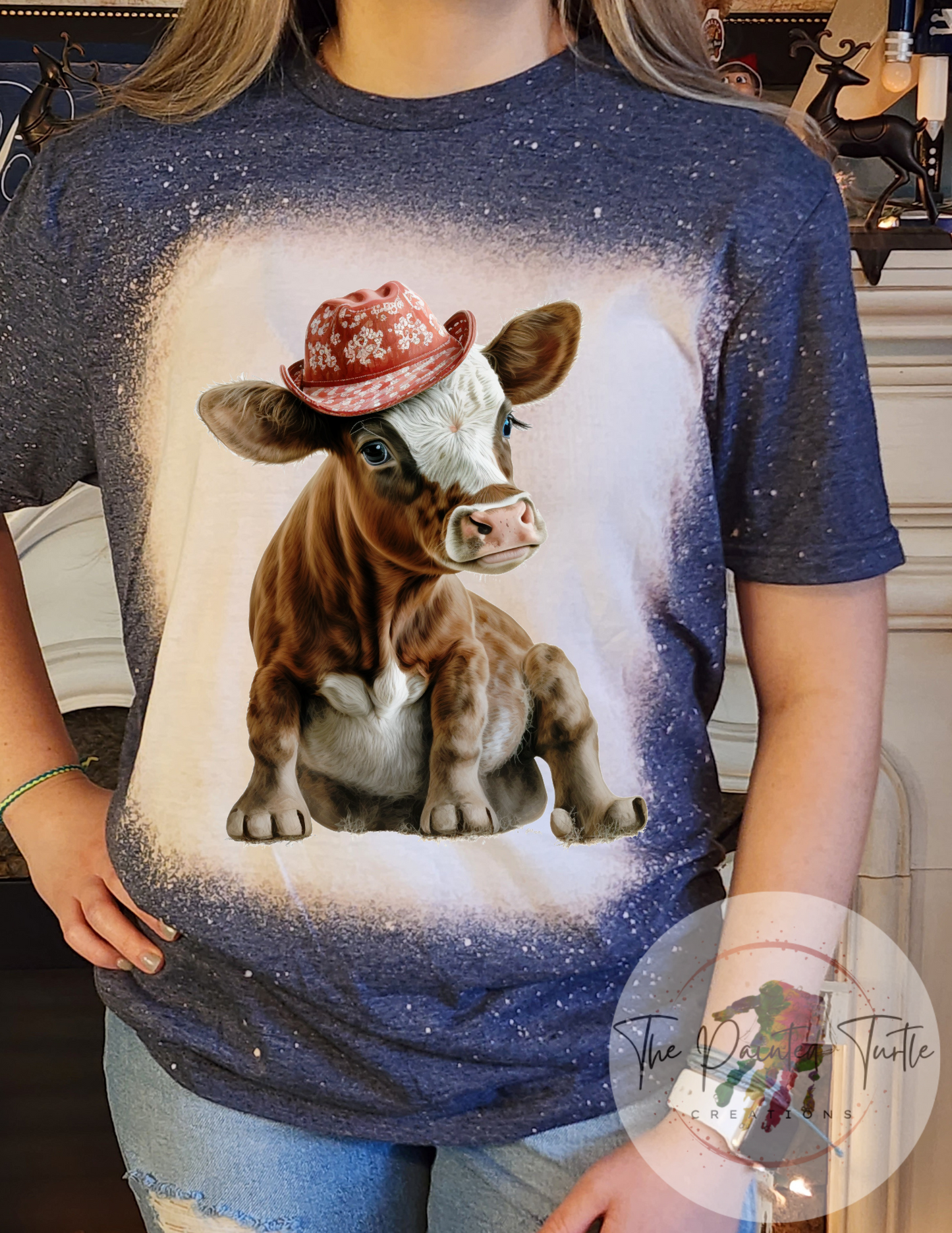 Cow - Baby Cow - Little Red Hat - Sublimation Shirt