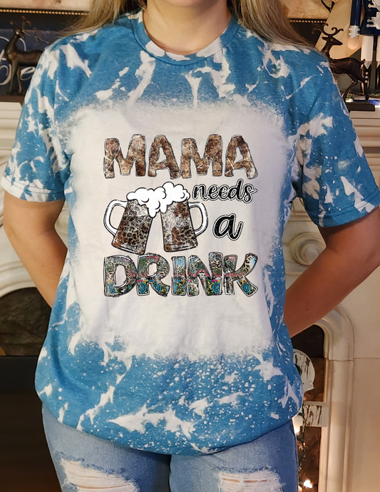 mama needs a drink sublimation shirt