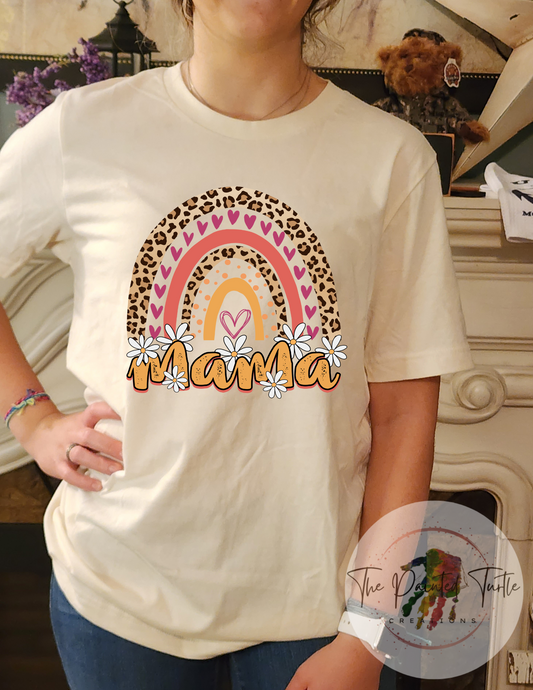 mama boho rainbow sublimation shirt