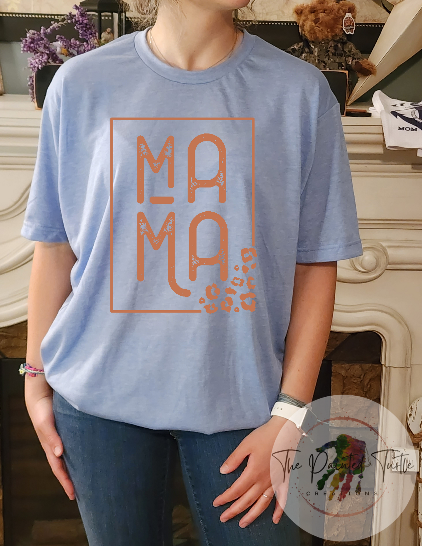 Mama Pastel Square Cheetah - Sublimation Shirt