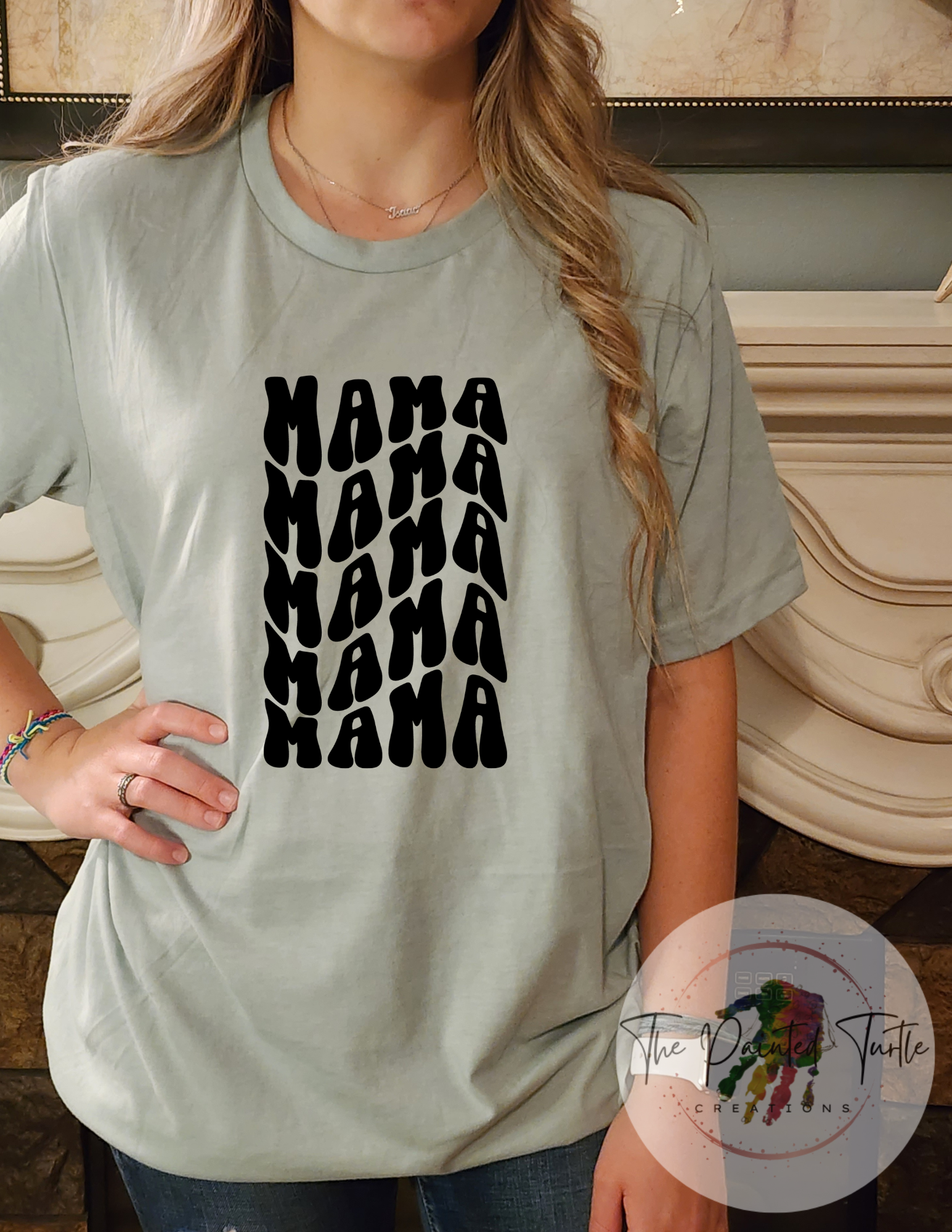 mama groovy font echo sublimation shirt