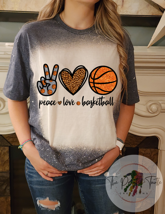 peace love basketball sublimation shirt