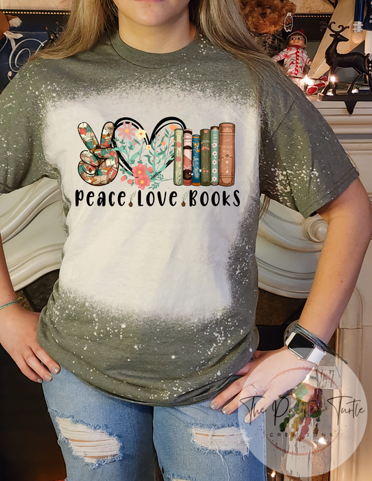 peace love books sublimation shirt