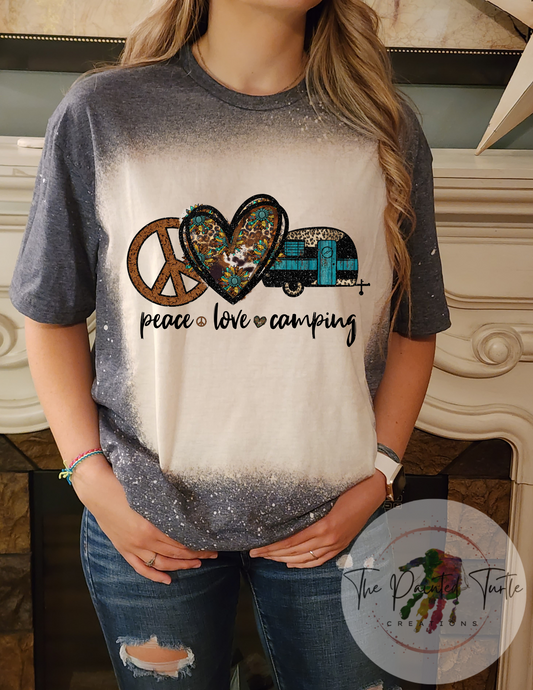 peace love camping sublimation shirt