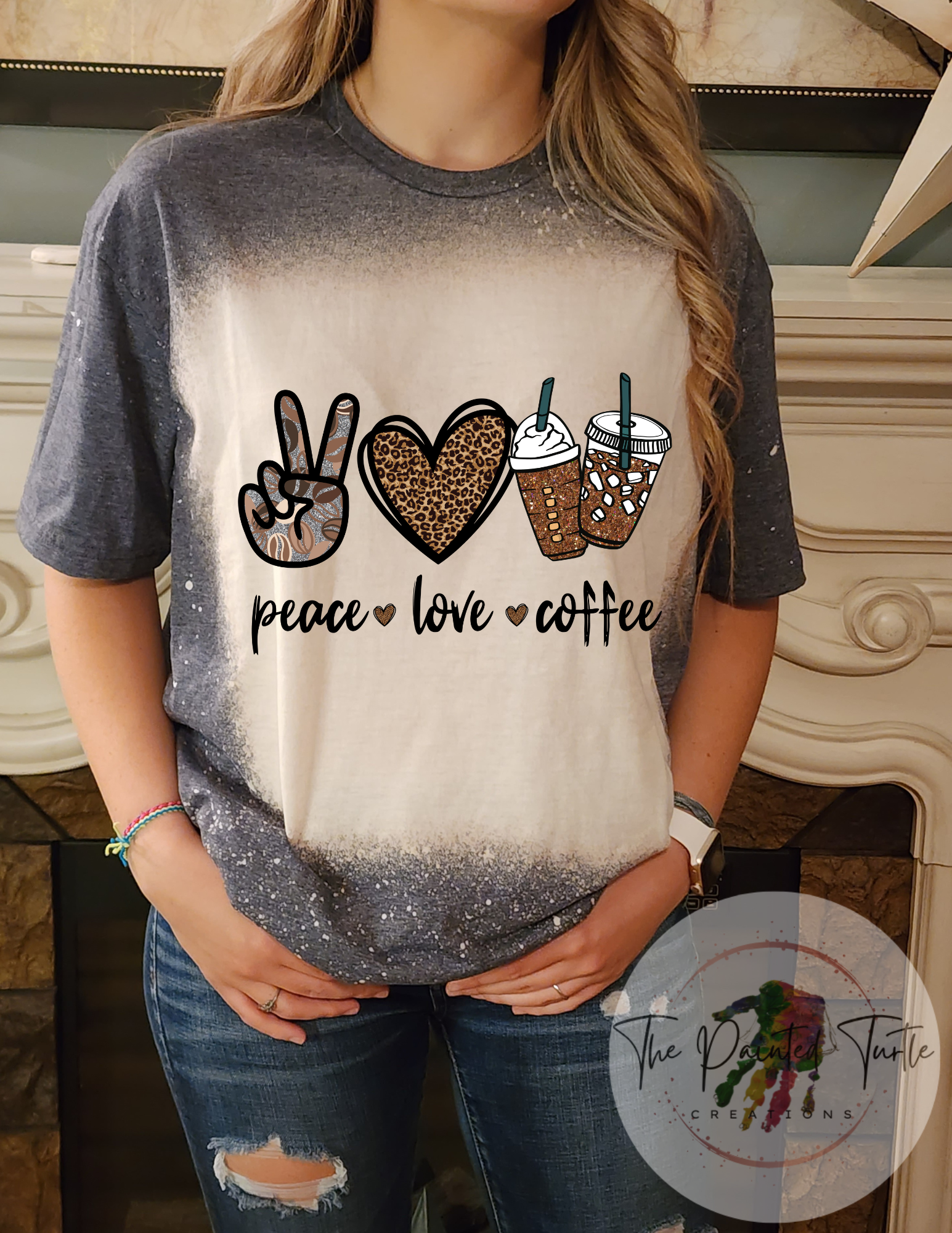 peace love coffee sublimation shirt