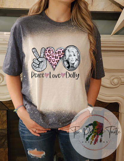 dolly parton peace love dolly sublimation shirt