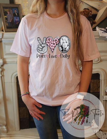 Peace-Love-Dolly- Sublimation Shirt