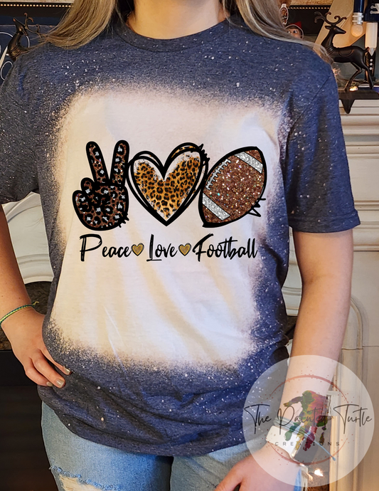 peace love football sublimation shirt