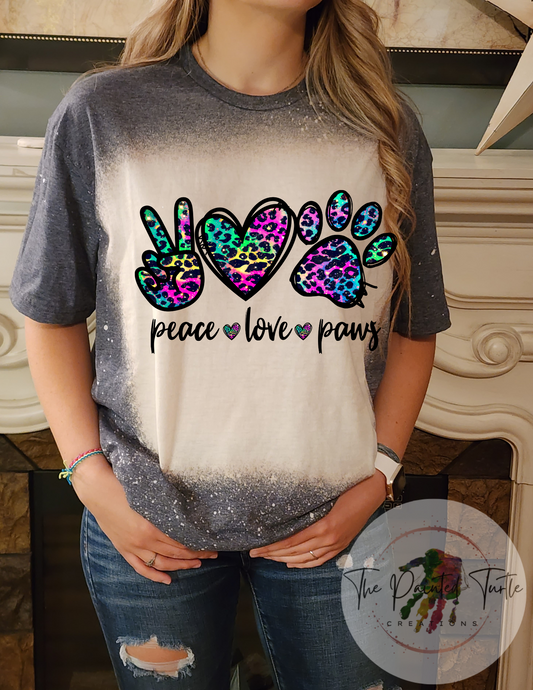 peace love paws sublimation shirt 