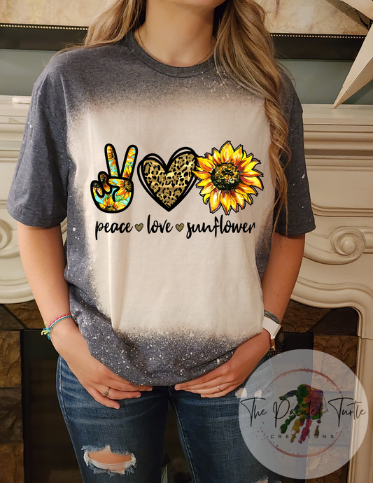 peace love sunflower sublimation shirt