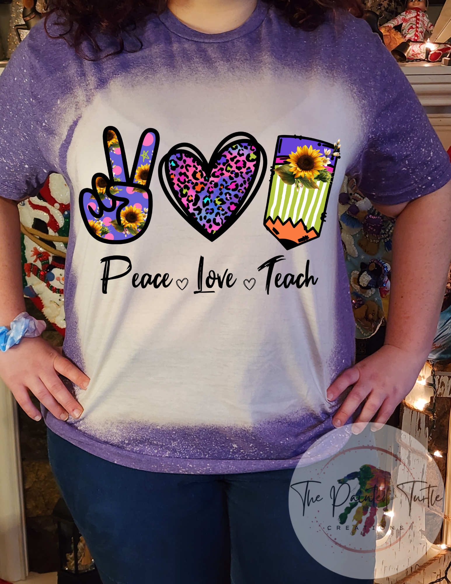 peace love teach sublimation shirt