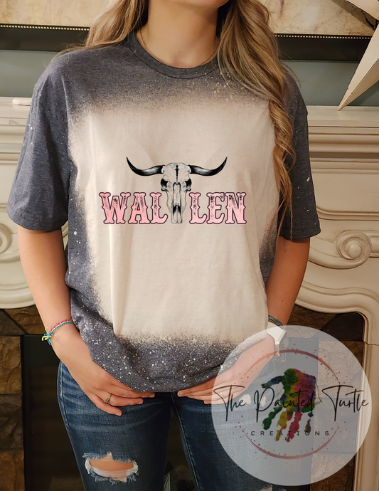 wallen bull skull pink wallen sublimation shirt