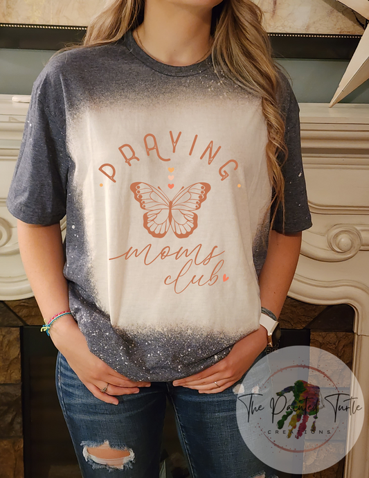 praying moms club butterfly sublimation shirt