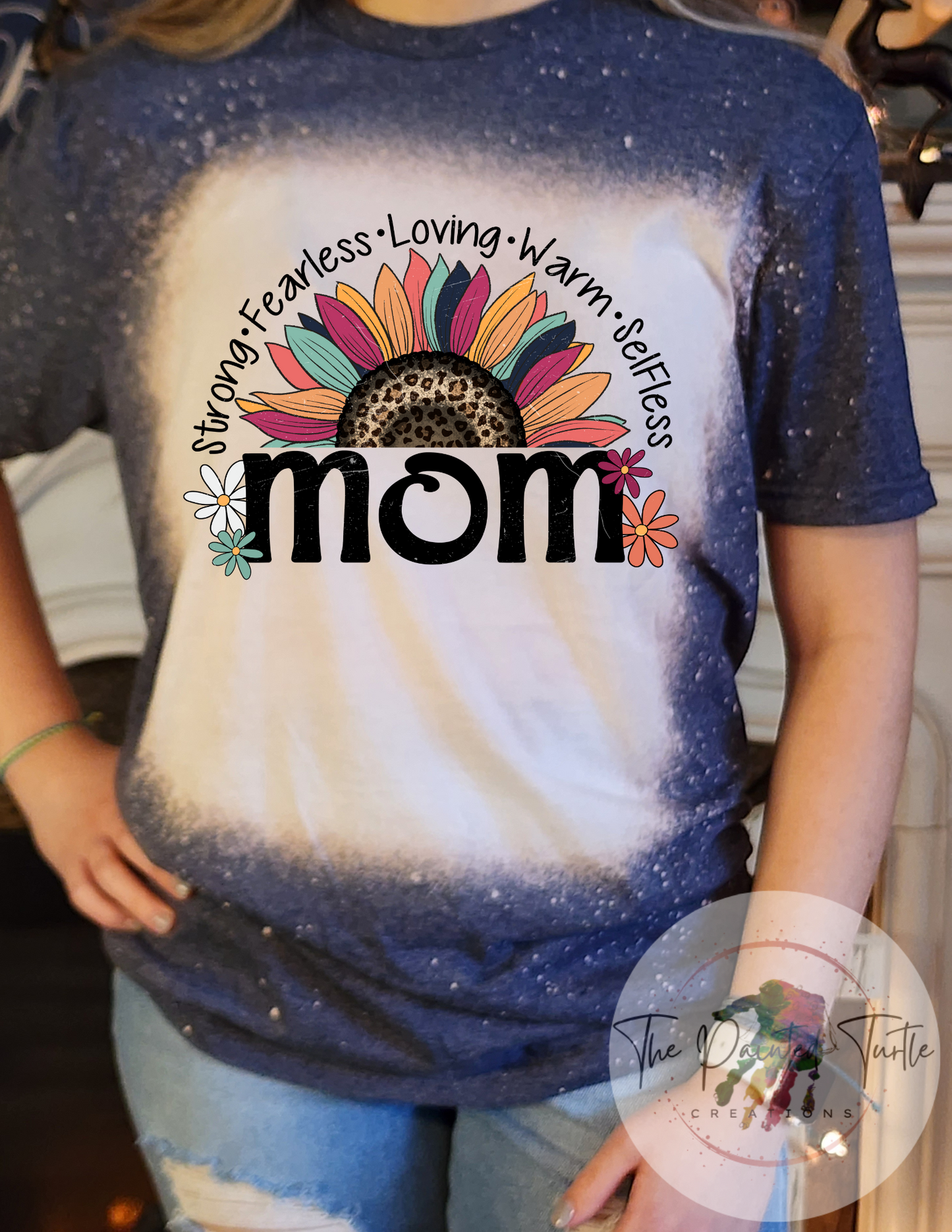 Sunflower Mom - Strong Fearless Loving Warm - Sublimation Shirt