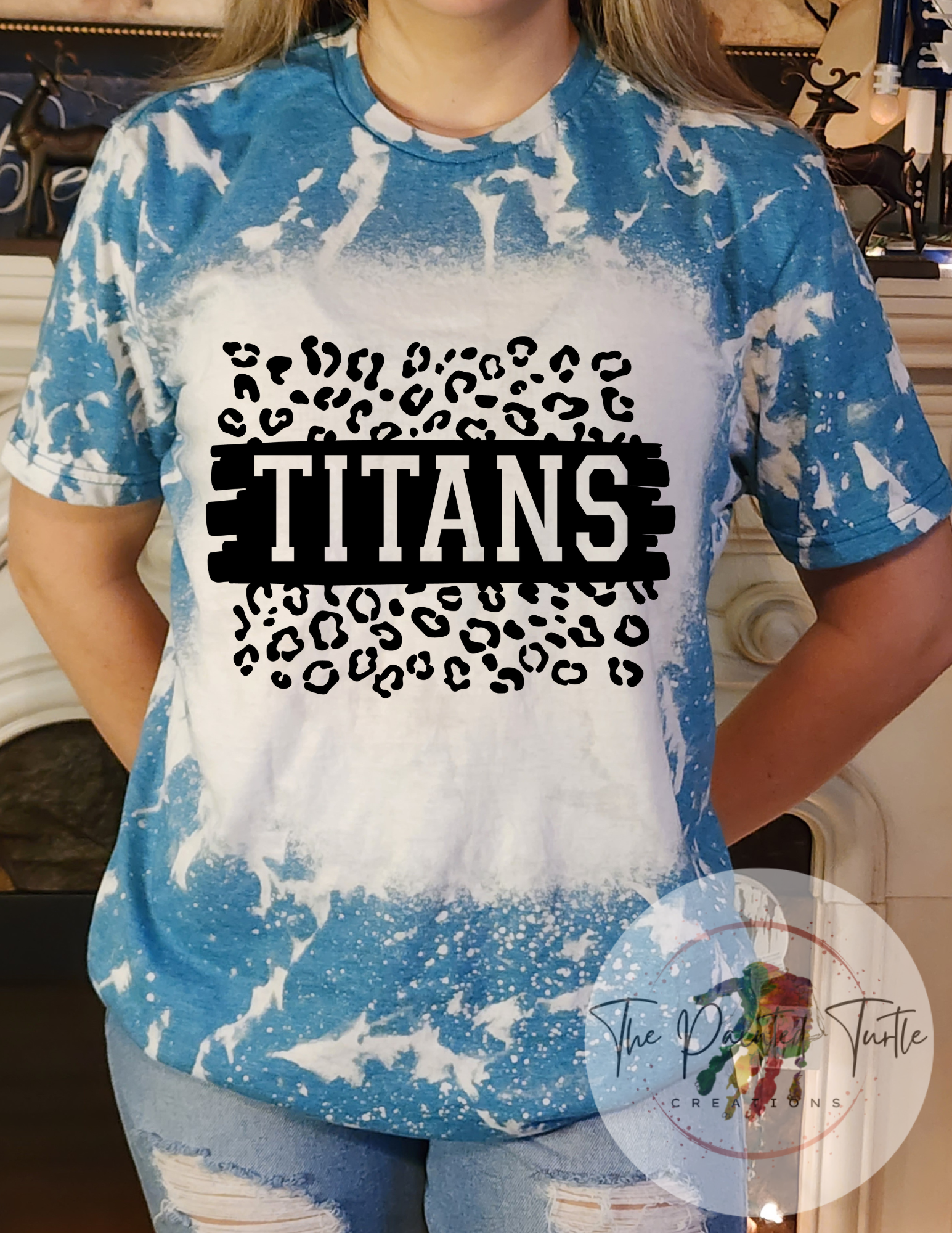 titans cheetah print sublimation shirt