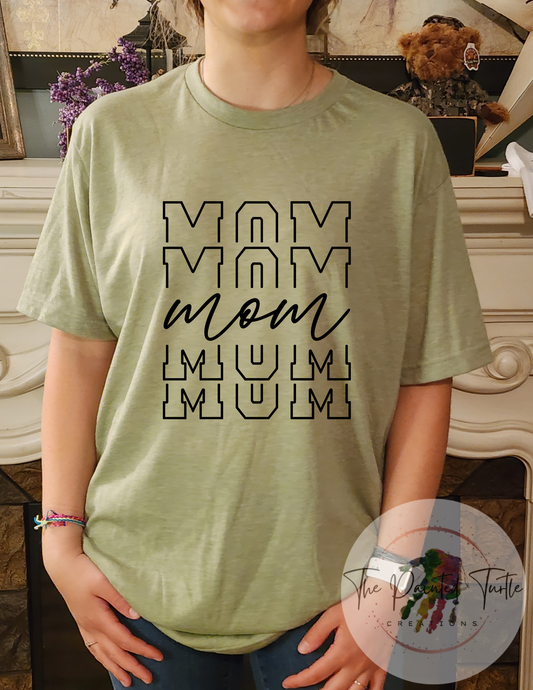 mom cursive echo sublimation shirt