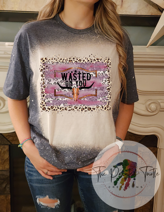 Wasted On You Pink Cheetah - Sublimation Shirt