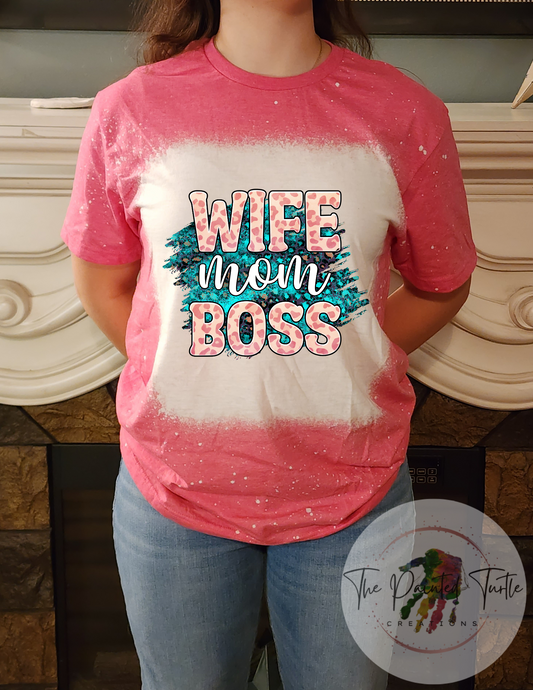 wife mom boss sublimation shirt